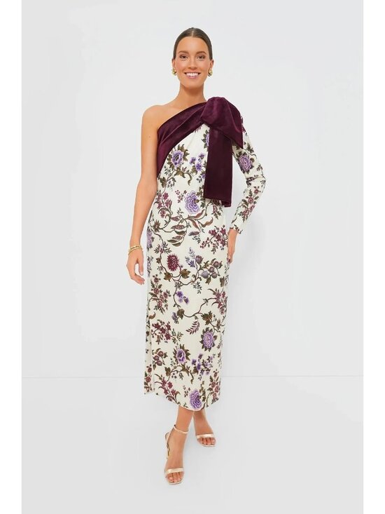 Tuckernuck Dresses & Skirts - Tuckernuck Chantilly Vine Jodie Floral One Shoulder Midi Dress size M Medium NWT